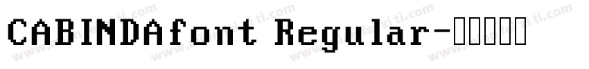 CABINDAfont Regular字体转换